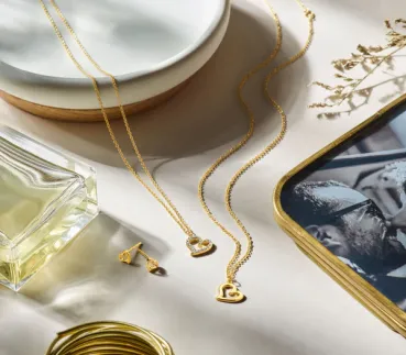 Preview: Youth Halskette 45 cm - Sterlingsilber vergoldet - Zirkonia