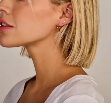 Preview: Passion Ohrringe klein - Sterlingsilber vergoldet