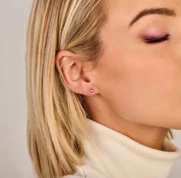 Preview: Symphony Ohrringe - Sterlingsilber rosa vergoldet - Zirkonia