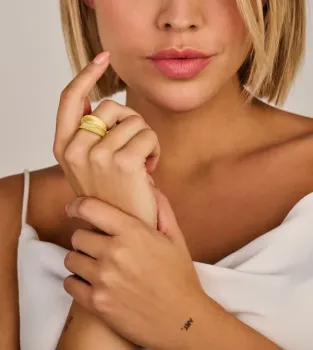 Preview: Fall Ring - vergoldetes Sterlingsilber