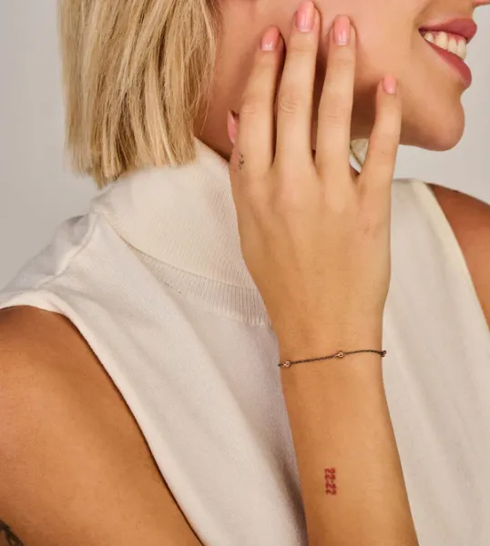 Shishi Armband - Sterlingsilber rhodiniert und rosa vergoldet