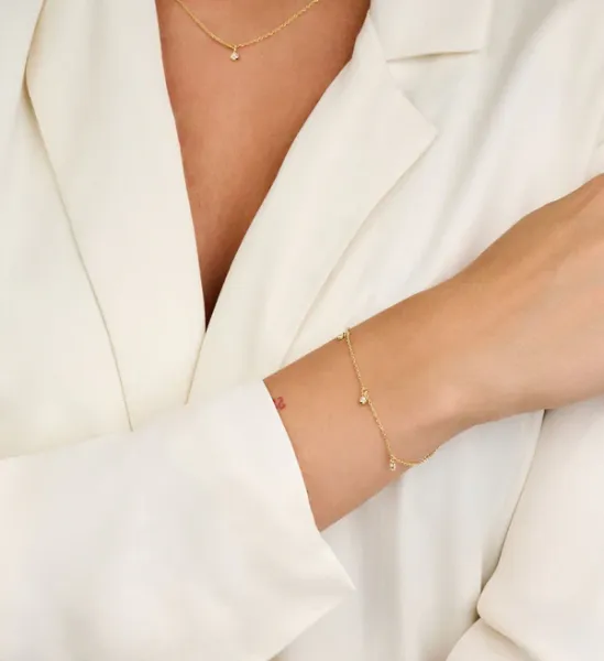 Symphony Armband - Sterlingsilber rosa vergoldet - Zirkonia