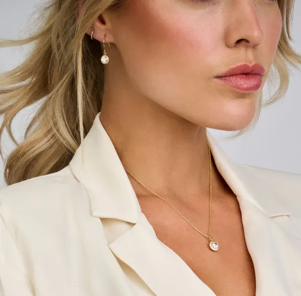 Romance Ohrringe - Vergoldetes Sterlingsilber - Zirkonia