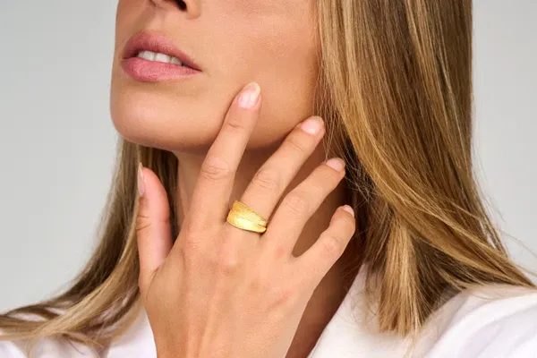 Fall Ring - vergoldetes Sterlingsilber