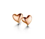Heart Ohrringe - Sterlingsilber rosa vergoldet